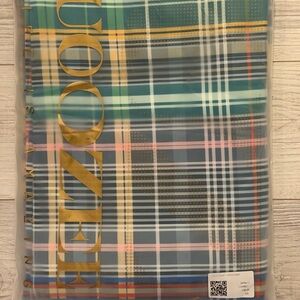 Uoozee Plaid Wide Leg pants in Teal, Gray, Pink & Gold